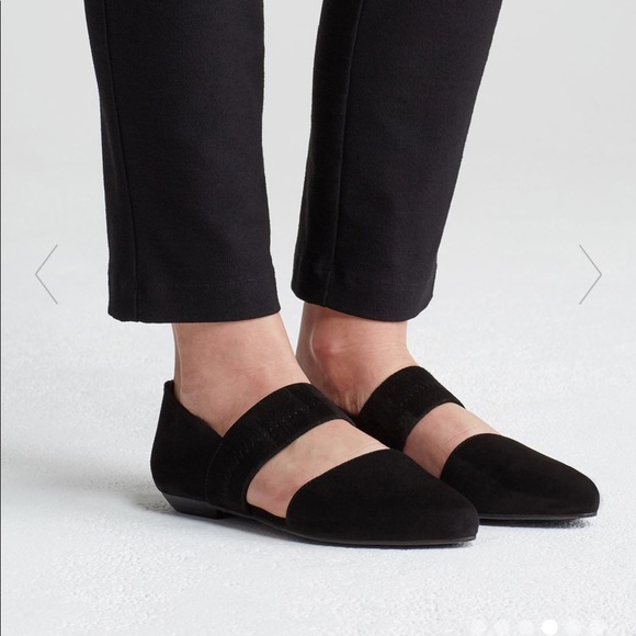 eileen fisher black flats